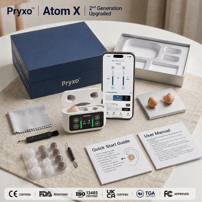 🔥 Final 1 Hours : Only Limited Stock Left👂 Pryxo™ Atom X Smart Hearing Aids — Clearer Sound, More Comfortable Living 💖🔊